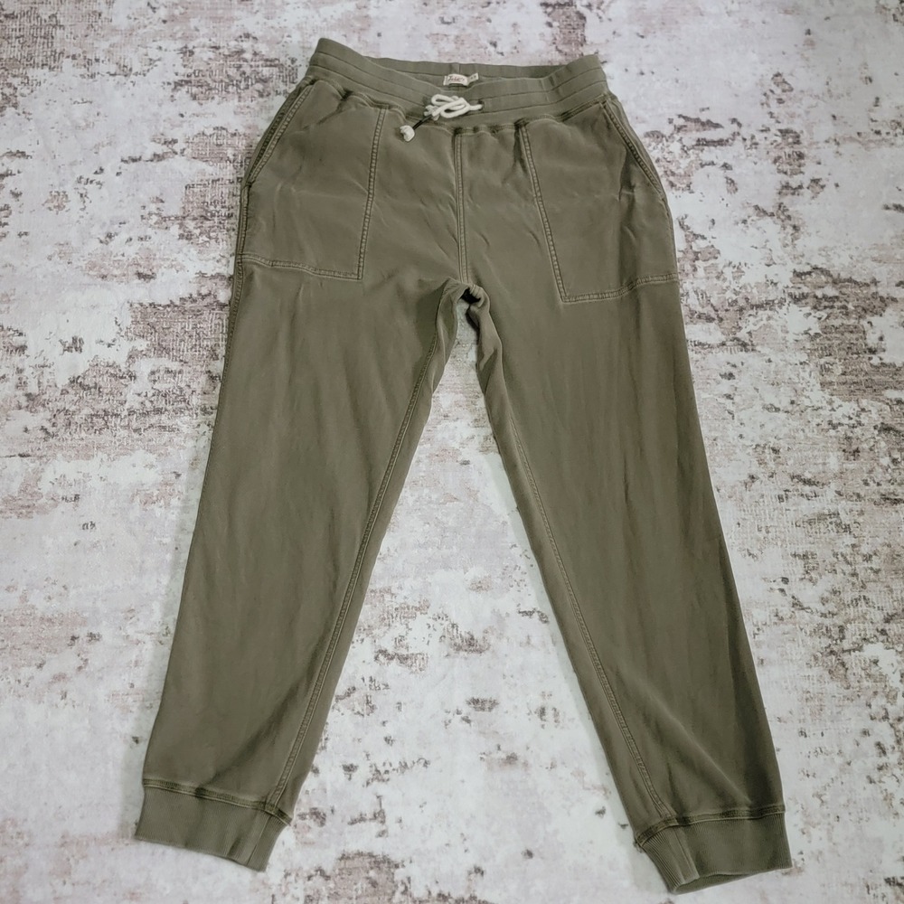 Faherty Whitewater Jogger Pants XL Faded Olive‎ Green Textured Knit Baggy